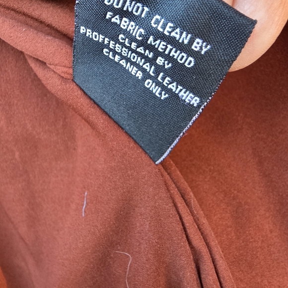 Nasty Gal rust brick colored suede skirt button front - Picture 2 of 10